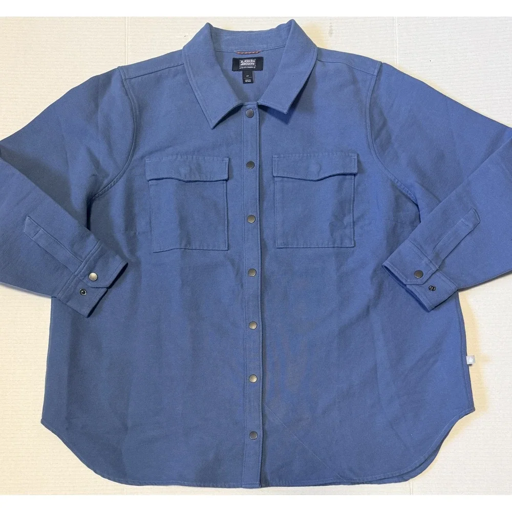 ALASKAN HARDGEAR Duluth Trading - Men's Blue Snap Shirt Jacket - Size 2X